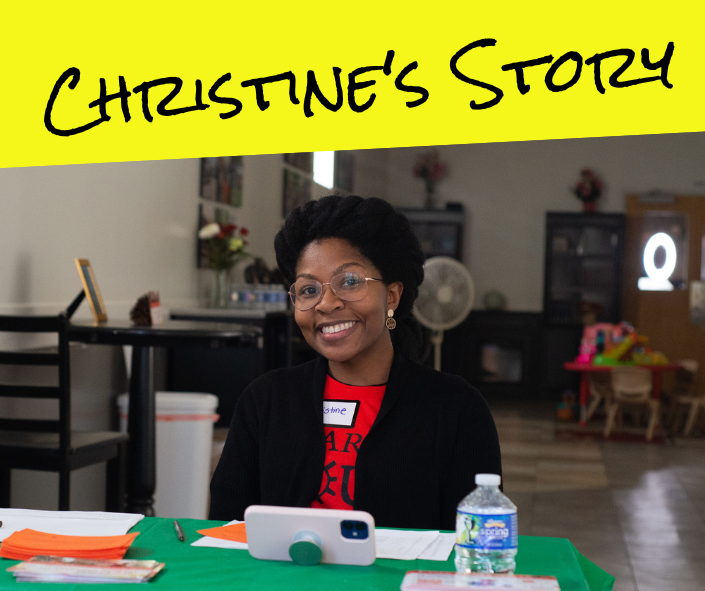 Click to hear Christine's Story